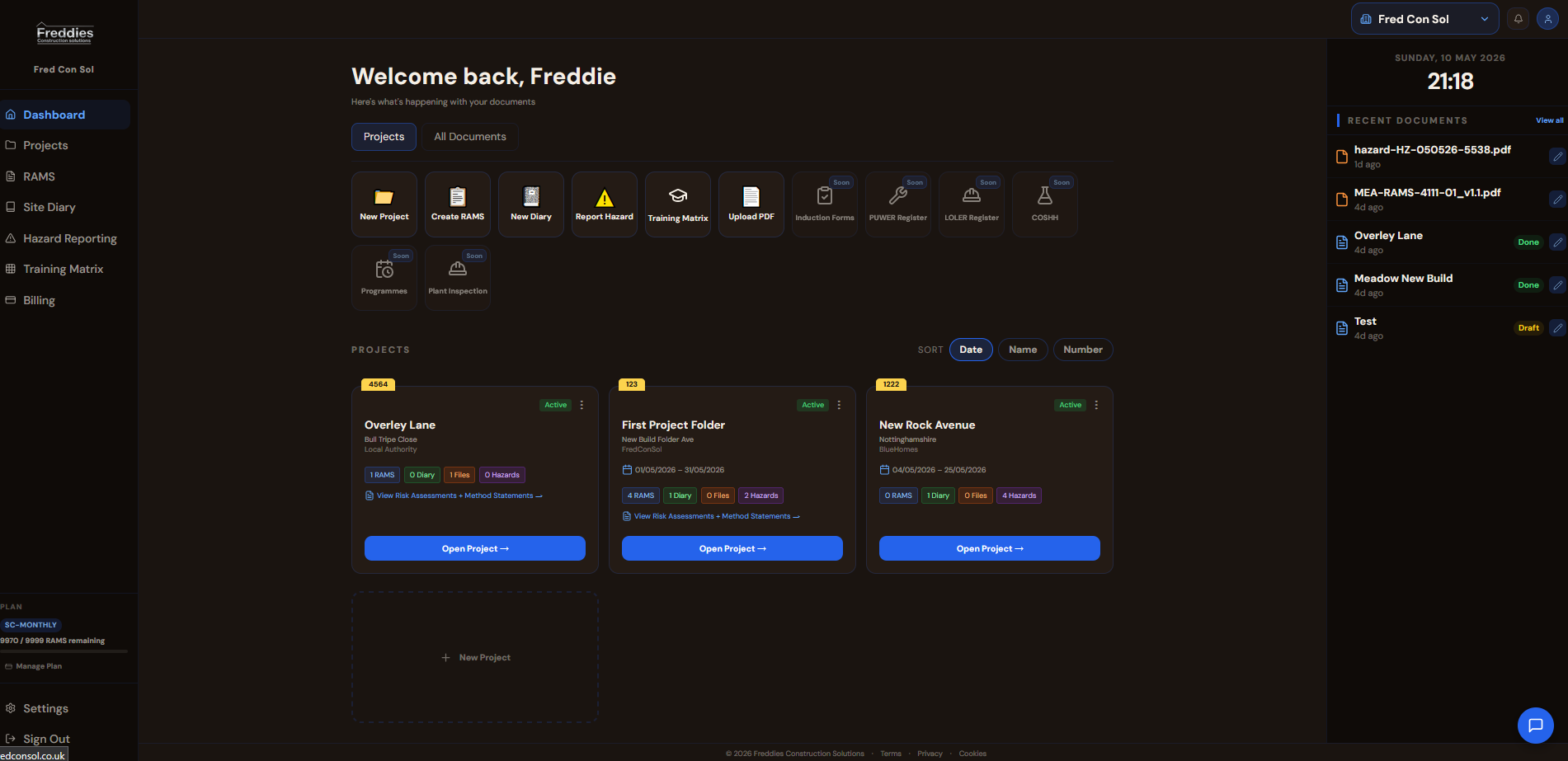 FredConSol dashboard preview